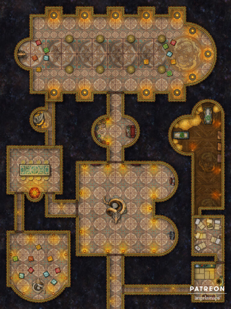 Free dragon temple battle map