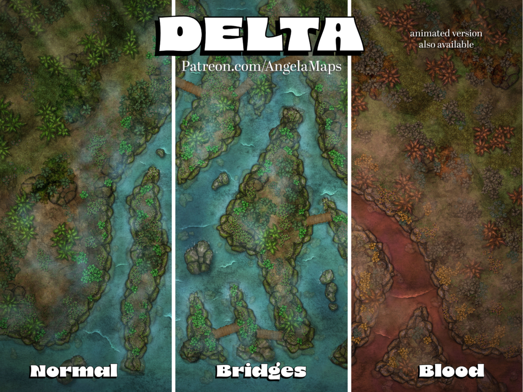 Delta battle map pack preview from Angela Maps