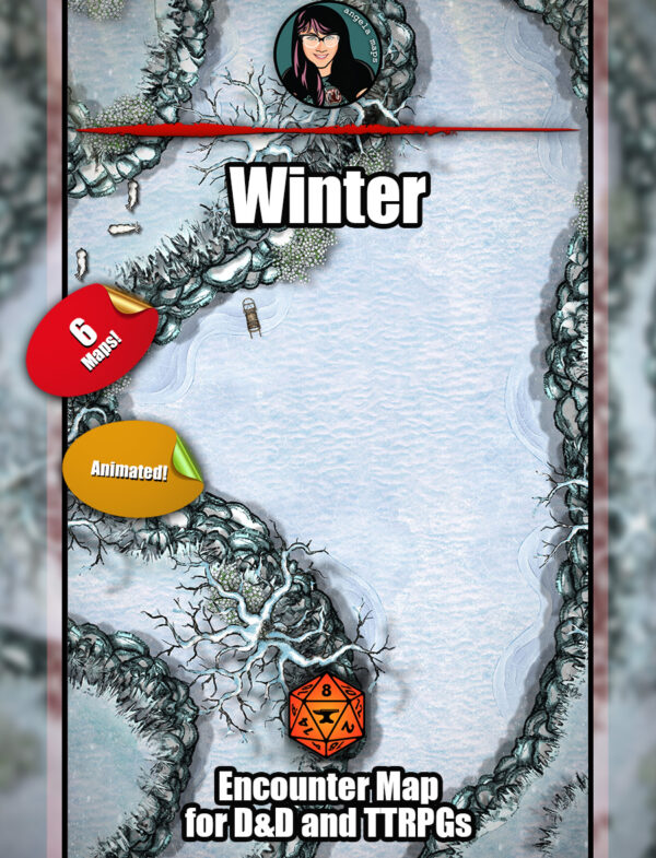 Winter snowy and festive battle map pack for FVTT