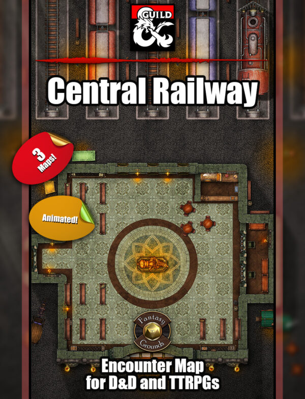 Central Railway animated train station map pack for FVTT