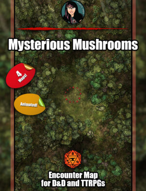 Mysterious Mushrooms animated FVTT battle map pack