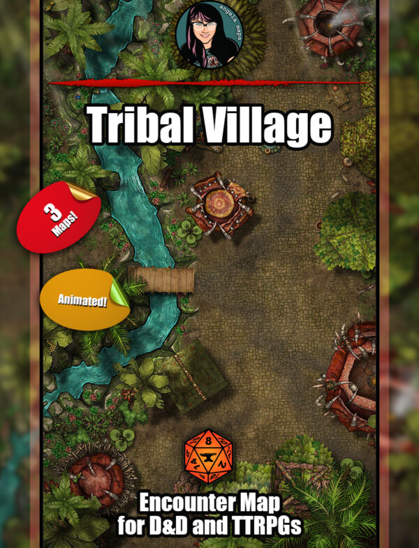 Tribal Village animated battle maps for FVTT