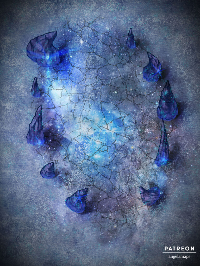 Cosmic Snow - strange galaxy portal sci-fi battle map