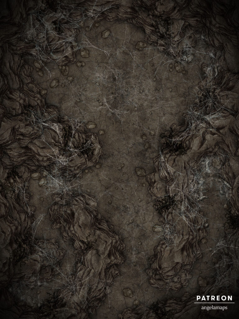 Dangerious spider filled cave battle map pack