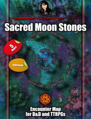 Sacred Moon Stones animated battle map pack for FVTT