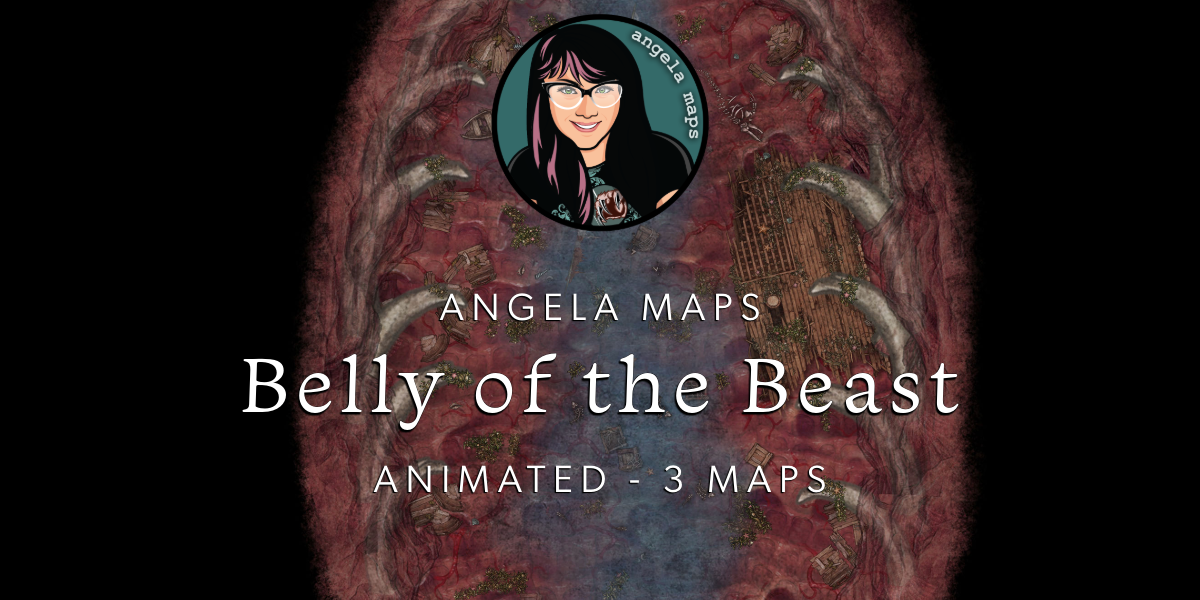 Belly of the Beast - animated battle map pack with Foundry VTT Support