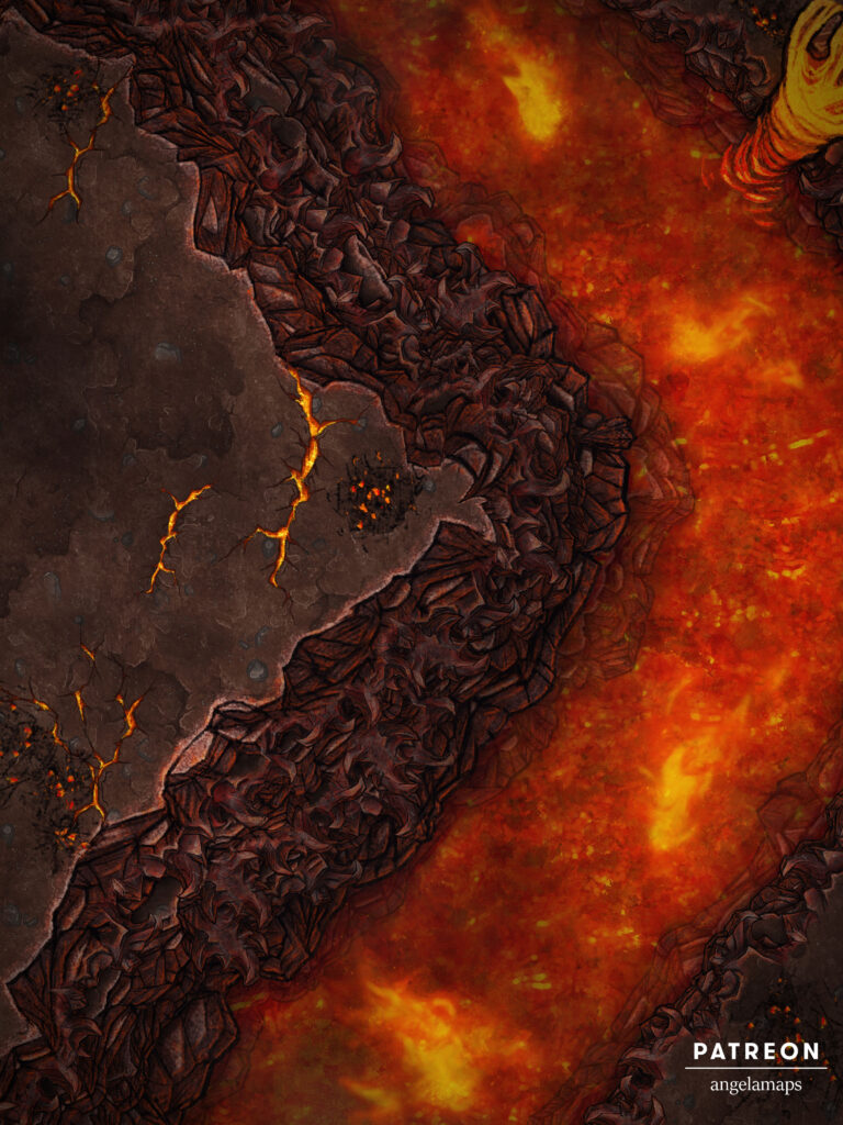 Hellish Heights free hell battle map for TTRPGs