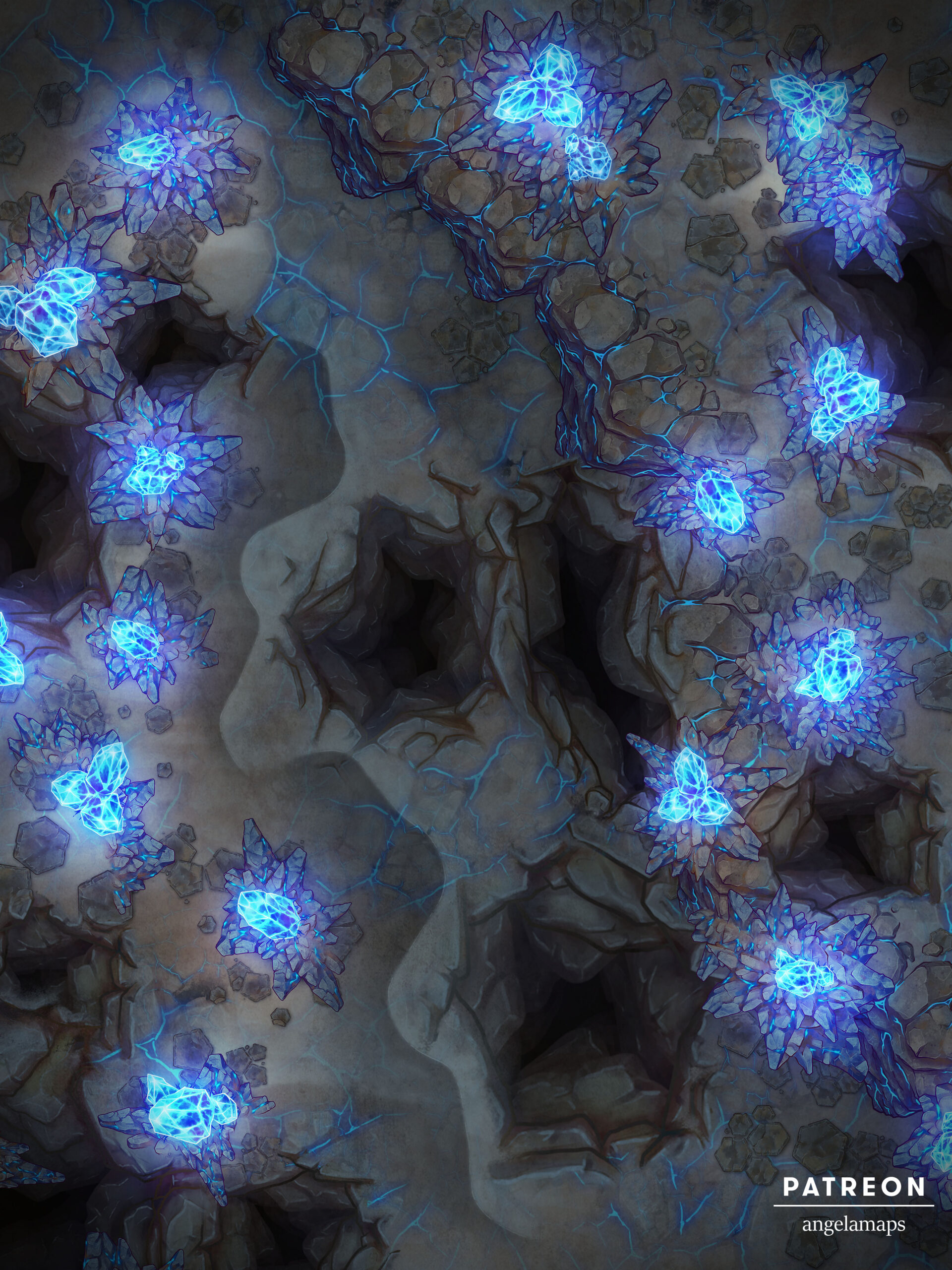 Alien Terrain animated sci-fi battle map pack from Angela Maps